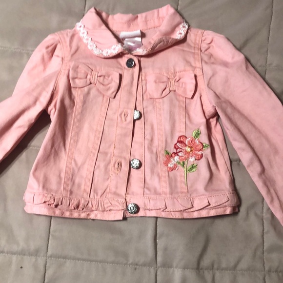 kids pink jean jacket